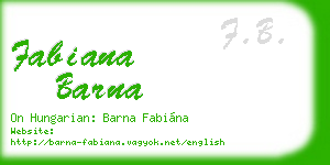 fabiana barna business card